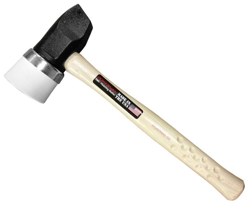 Powernail 5MI Iron White Capped Rubber Mallet for Flooring Nailers & Staplers (4 lbs) - Image 1